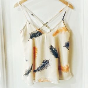 Rory Beca x F21 Floating Feathers Camisole Top